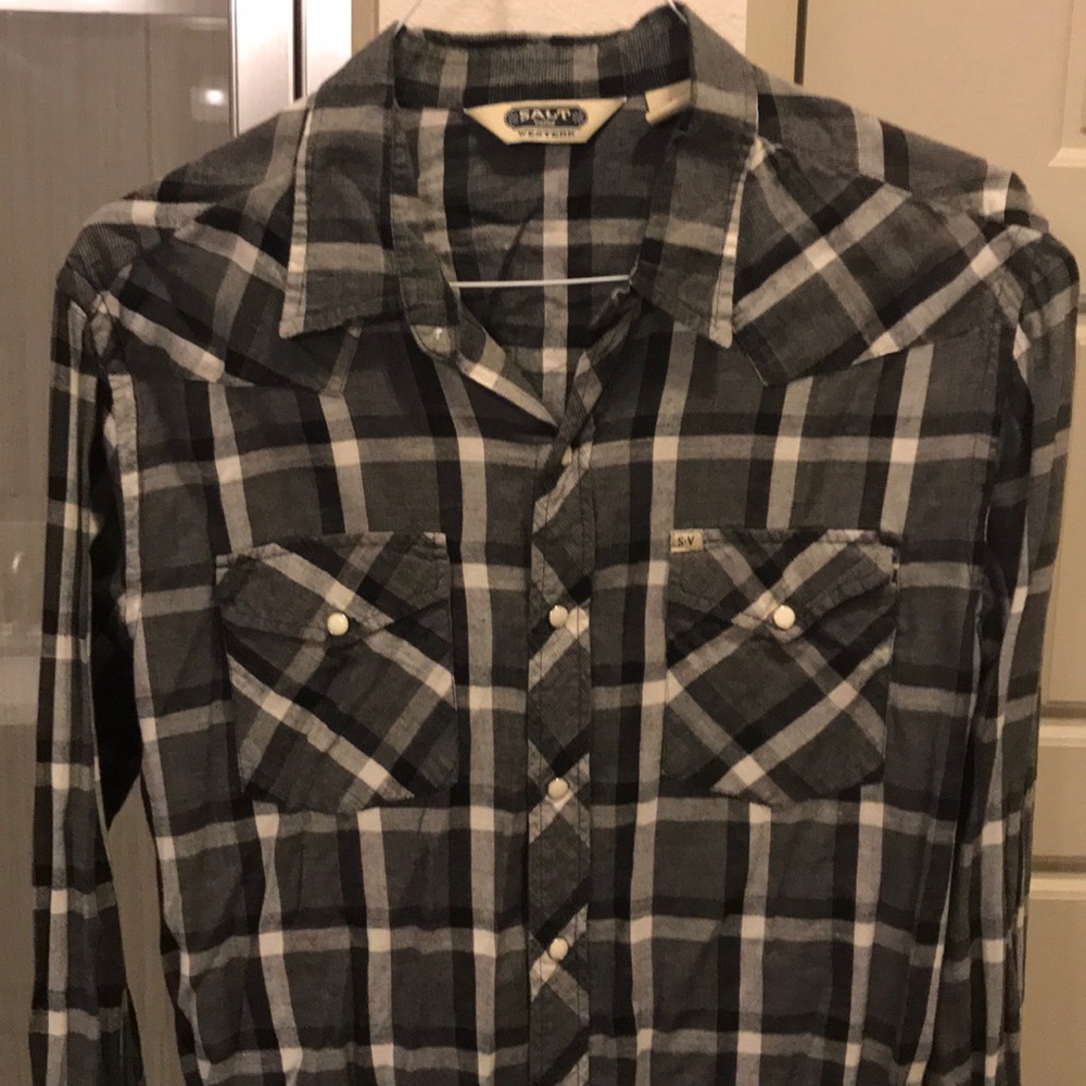 Salt Western pearl snap button up